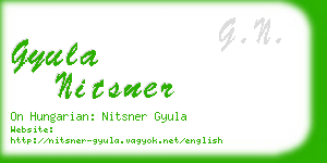 gyula nitsner business card